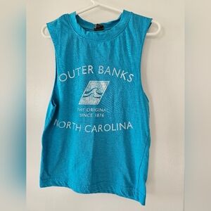 szS Outer Banks North‎ Carolina Blue Tank Vacation Summer Beach Spring Break